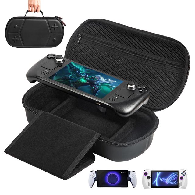 Likrtyny Estuche Transporte PU Almacenamiento Consola A Prueba Golpes para Switch/ROG AIIy/Steam Deck