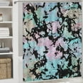 thumbnail image 5 of 4Pcs Modern Black Glitter Marble Shower Curtain Sets, Bathroom Set Decor with Non-Slip Bath Mat, Toilet Lid Rug and Contour Mat, 72 x 72inch, 5 of 8