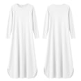thumbnail image 6 of HBGVBA Casual Maxi Dresses for Women T Shirt Dress 3/4 Sleeve Crewneck Side Slit Pocket Loose Soft Stretchy Dress, 6 of 6