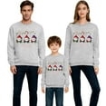 thumbnail image 4 of Hxshgdsn Family Matching Sweatshirt Crew Neck Santa Claus Printed Pullover Tops Trendy Gray 1 Mom 2Xl, 4 of 7