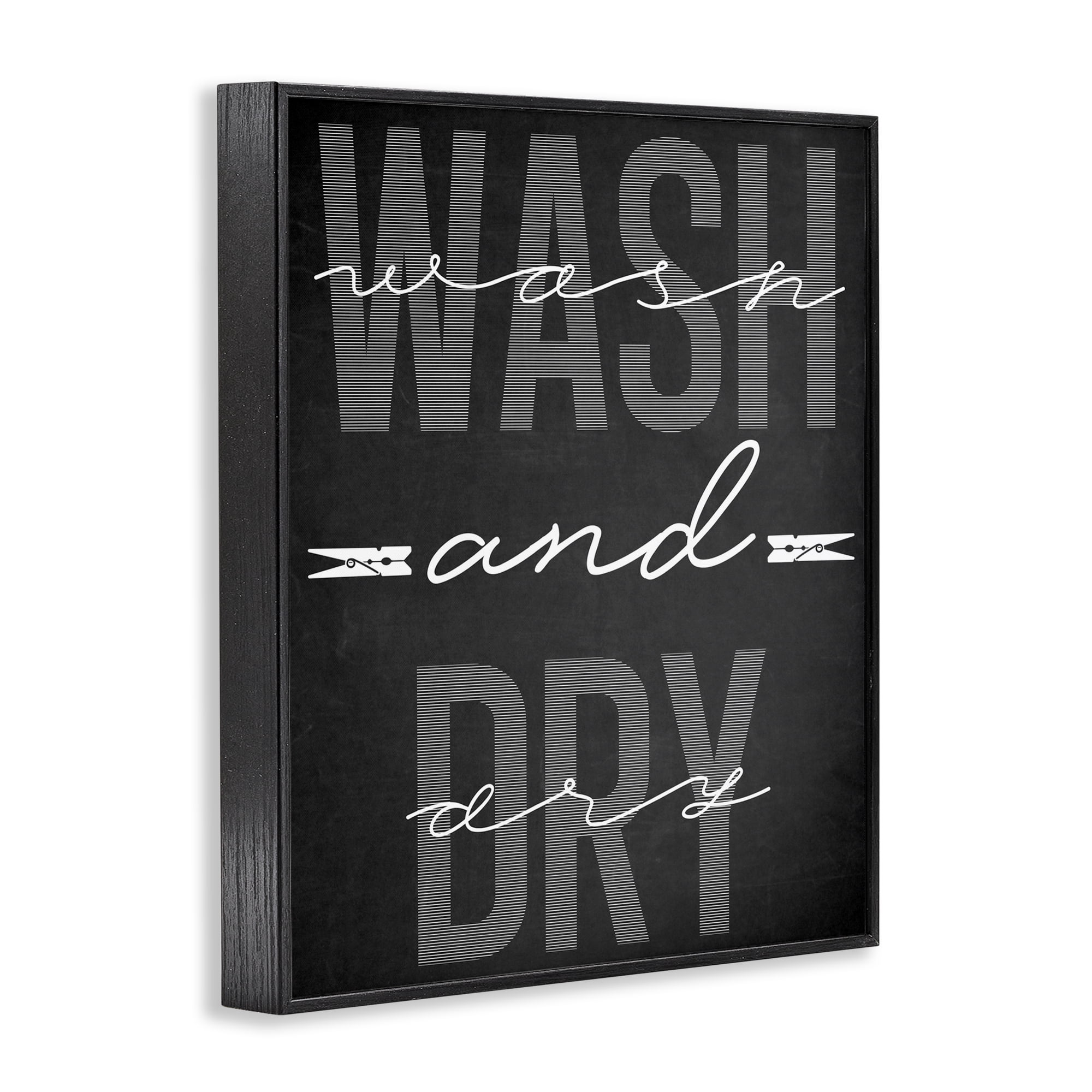 Wash And Dry Black Minimal Black Framed Giclee Art, design by Marcus Prime