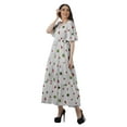 thumbnail image 2 of Moomaya Short Sleeve Tunic Womens Cocktail Dresses Printed Cotton Slub Dress, 2 of 6