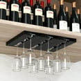 thumbnail image 5 of Yucurem Under Cabinet Wine Glass Rack Hanging Stemware Holder For Kitchen And Bar Kitchen Essentials (Black), 5 of 8