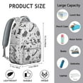 thumbnail image 6 of Chic Cat Themed Backpack for Women & Teens - Lightweight Waterproof Bookbag for School & Travel - Laptop Friendly with Side Pockets, 6 of 6