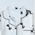 thumbnail image 4 of Fengactive Cute Bow Pajamas Sets for Women 2 Piece Button Up Short Sleeve Nightwear Lounge Sleepwear, 4 of 6