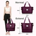 thumbnail image 4 of Gynky Travel Duffel Bag for Women Men Waterproof Carry On Expandable Duffle Tote Shoulder Weekender Overnight Bags w/ 3 Front Pocket/Wet Dry Pocket/Trolley Sleeve, Sport Dance Gym Luggage, Fuchsia, 4 of 11