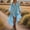 Blue, variant on Women's Boho Floral High Low Maxi Dress V-Neck Long Sleeve Flowy Long Dress Wedding Guest Dress