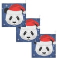 thumbnail image 6 of Coolnut Panda Santa Hat Baby Muslin Washcloths Face Towel, 3 PCS Merry Christmas Burp Cloths Cotton Wipes Infant Wash Cloth for Newborn Boys Girls 12x12 inches, 6 of 6