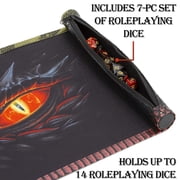 CM Dice Rolling Tray with 7 Included Roleplaying Dice for Dungeons and Dragons and Other RPG Games