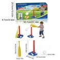 thumbnail image 3 of Qocolhg T Ball Stand for Kids and Toddlers 1-3, 3-5, 5-8, Baseball Set Kids Bat and Ball, T-Ball Sets for Kids, Party Favors Holiday Christmas Birthday Gifts for Kids Boys Christmas Clearance, 3 of 9