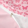 thumbnail image 4 of Erosebridal Cute Pink Queen Duvet Cover Set for Girls, Butterfly Bow-Tie Bedding, Pink Reversible, 1 Duvet Cover and 2 Pillowcases (No Comforter), 4 of 5