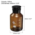 thumbnail image 2 of Unique Bargains 1000mL Amber Reagent Media Graduated Borosilicate Glass Storage Bottle Amber Cap, 2 of 5