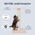 thumbnail image 4 of TRIXIE Espejo 27" Sisal Cat Scratching Post with Plush Platform, Beige, 4 of 5