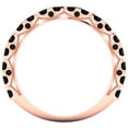 thumbnail image 5 of 3.13 ctw Wedding Band for Women - 14K Rose Gold Natural Onyx Stackable Eternity Ring, 5 of 6