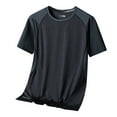 thumbnail image 3 of Mens Short Sleeve T-Shirts Pack Round Neck Casual Shirt Lightweight Undershirt Tee Tops Bulk Summer Casual Athletic Short Sleeve (Black,M), 3 of 4