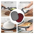 thumbnail image 7 of Rocae Burgundy Floral for Silicone Pot Holders, Oven Mitts Heat Resistant Hot Pads with Pockets,Non-Slip Bbq Baking Smoking Potholders ,7.5"x9.4", 7 of 7