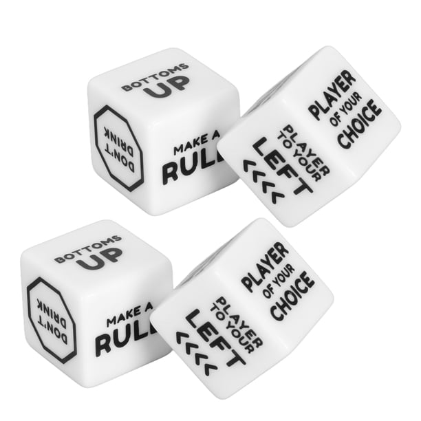 Juego De Dados, Dados De Orden De Vino Inglés, Juego De 2 Resistentes Y Ligeros Blancos Para Juegos De Mesa