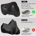 thumbnail image 2 of Cubierta de motocicleta pequeña resistente, cubierta de protección para exteriores, impermeable y duradera para todas las estaciones, con almacenamiento con orificios de bloqueo, 2 of 5