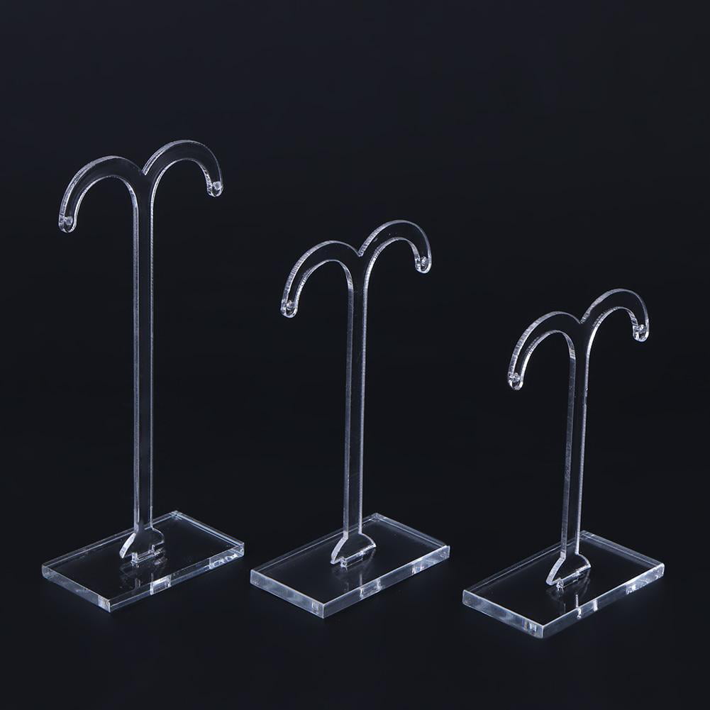 Details about   3pcs Jewelry Display Rack Sprout Transparent Earring Display Stand Holder 