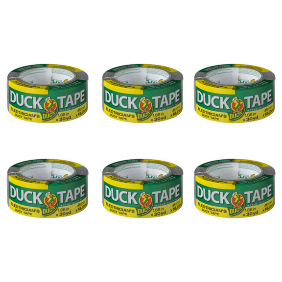 Electrician's Grade Duck Tape Brand Duct Tape - Silver, 1.88 in. x 30 yd. - 6 Rolls