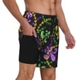thumbnail image 2 of Kdxio Mardi Gras6 Print Men'S Swim Trunks With Compression Liner 7 Inch Inseam Quick Dry Swim Shorts, 2 of 7