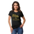 thumbnail image 1 of Inkdotpot Personalized Womens Tshirt Top Mrs WeddingAnnouncement Shirt-8L, 1 of 8