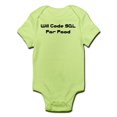 thumbnail image 1 of CafePress - Will Code SQL For Food Infant Creeper - Baby Light Bodysuit, 1 of 1