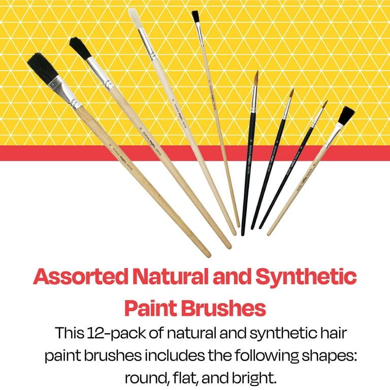 Economy Natural And Synthetic Paint Brush Assortment