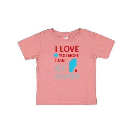 

Inktastic I Love You More Than Ice Cream Hearts - Blue Red Gift Baby Boy or Baby Girl T-Shirt