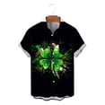thumbnail image 5 of VBTAPA Big and Tall Button Down Shirt Men St Patricks Day Hawaiian Shirts Irish Shamrock Print Short Sleeve Casual Holiday Shirt Green XXXXL, 5 of 6