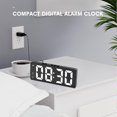 thumbnail image 4 of Reloj despertador LED Digital con superficie de espejo, reloj despertador de escritorio Digital HD, 4 of 5