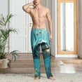 thumbnail image 2 of Gukieu Realistic Ocean Shark Print Men's Home Trousers, Elastic Drawstring Home Pajamas Clothing Suitable for Adult Men-Medium, 2 of 6