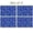 Alien UFO Bright Blue Pattern, variant on Alien UFO Black Pattern Linen-look Placemats Set Of 4, Restaurant Dinner Mats Heat Resistant Gift Ideas for Housewarming Holiday Gifts,11.8" X 17.7"