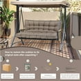 thumbnail image 6 of Porch Swing Cushion Thicken 4", 55" Swing Cushions 2-3 Seater Replacement, Waterproof Bench Cushions with Backrest, Anti-Fading Patio Swing Chair Pads for Outdoor Garden Furniture, 6 of 7