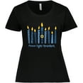 thumbnail image 3 of Inktastic Peace Light Hanukkah Women's Plus Size T-Shirt, 3 of 5