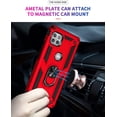 thumbnail image 3 of Grade Drop Impact for Moto One 5G Ace Case Motorola One 5G Ace G 5G Case 360 Metal Rotating Ring Kickstand Holder  Heavy Duty Shockproof Case for One 5G Ace Phone Case (Red), 3 of 17