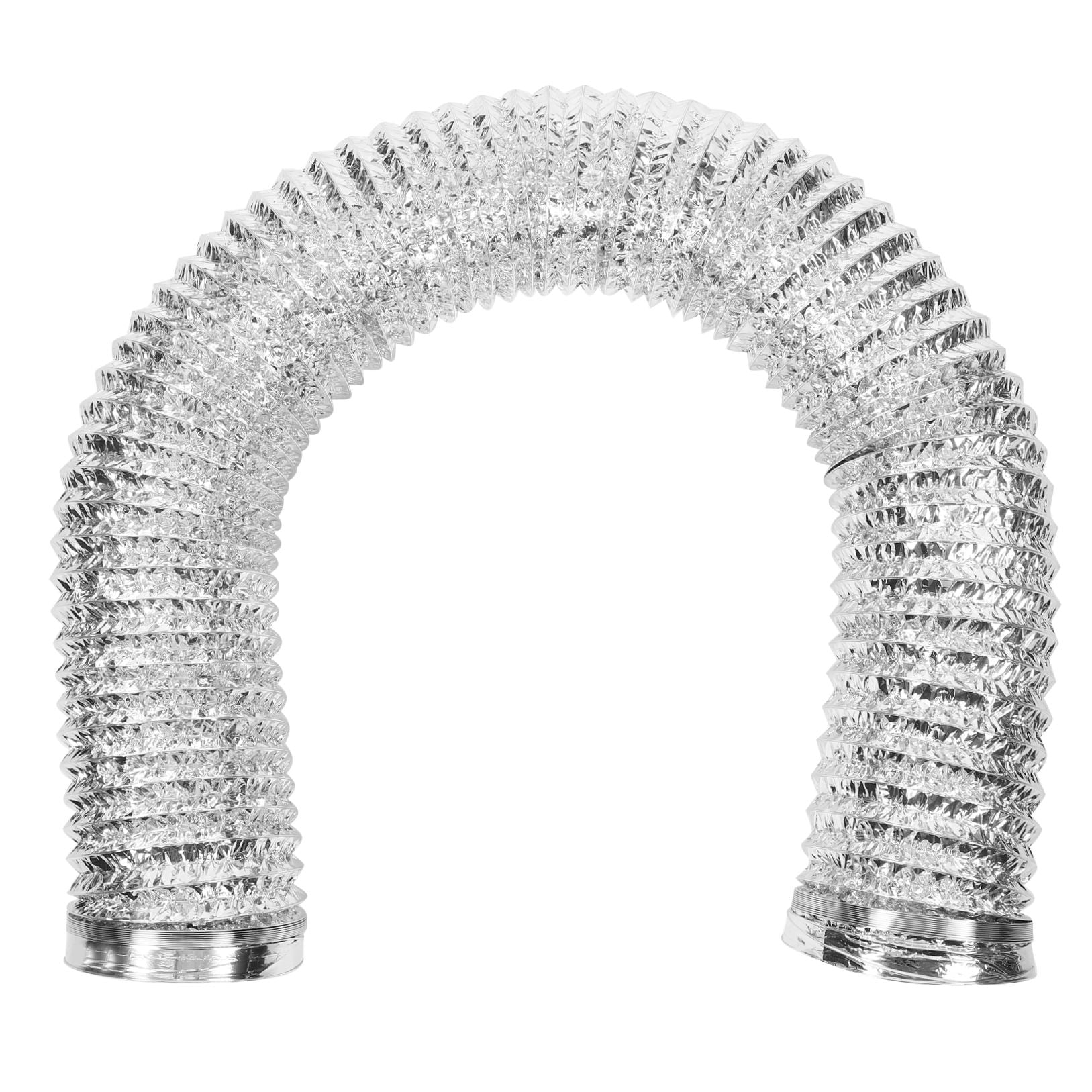 Pawsdot 1 Pc Aluminum Foil Duct Hose for Air Intake and Exhaust Vent in Kitchens Silver