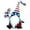 B, variant on 4th of July Decorations, Independence Day Miniature Gnome Garden Stake Decor