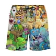 thumbnail image 3 of My Singing Monsters Game Mens Board Shorts Summer Swim Trunks Quick Dry Beach Swimwear Bathing Suit Swim Shorts with Compression Liner And Pockets, 3 of 7