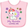 thumbnail image 3 of Inktastic My Auntie Loves Me- Cute Unicorn Boys or Girls Baby Bib, 3 of 4