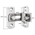 thumbnail image 2 of piezas de pestillo de puerta en ángulo recto de 90 grados, pestillo de hebilla de cierre deslizante, perno de barril para puertas y ventanas, 2 of 5