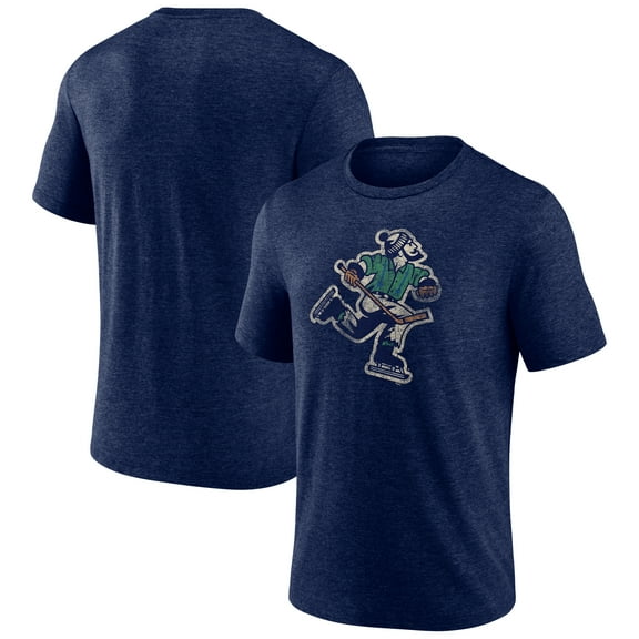 Men's Navy Vancouver Canucks Wraparound Tri-Blend T-Shirt