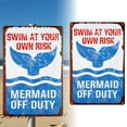 thumbnail image 7 of Swim At Your Own Risk Pool Sign Vintage for Swimming Pool Beach Decor Safety, 7 of 7