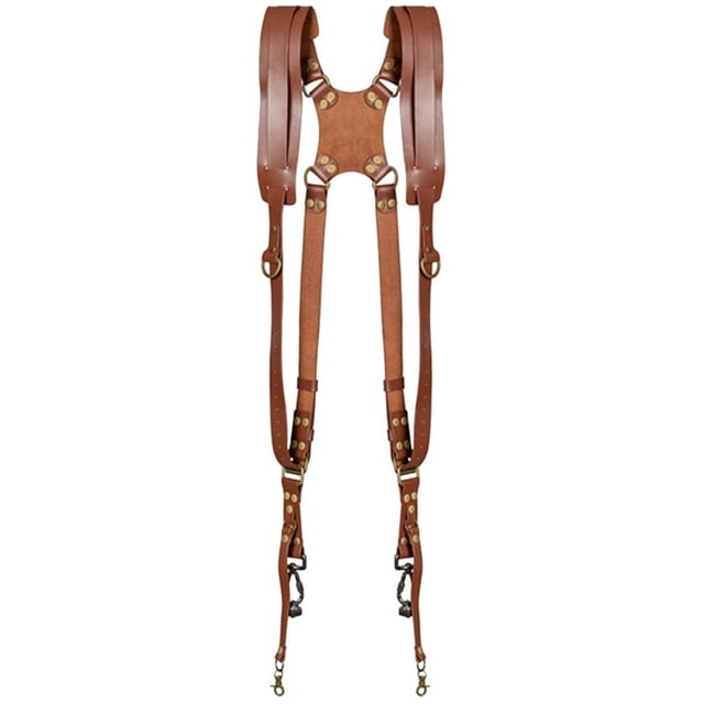 Double Shoulder Camera Strap Adjustable Camera Shoulder Belt Portable Shoulder Harness Outdoor Photography Tools Brown