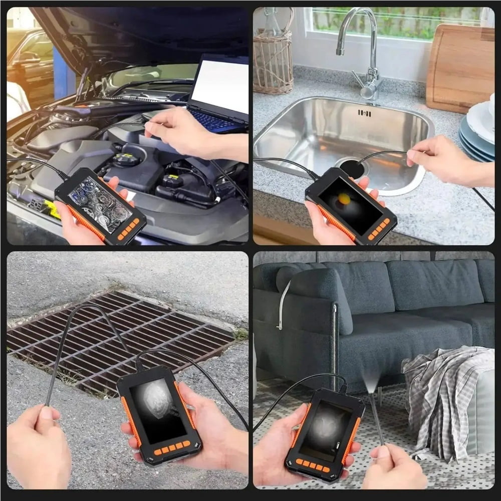 8mm Lens Pipeline Camera HD Color Screen 4.3 Inch IPS 1080P IP67 Waterproof Endoscope Camera With 8 LED Lights Plumbing Camera