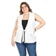 thumbnail image 1 of Chaleco elegante con cinto Roman Fashion /Tallas Extras, 2557 (Ivory) blanco 38, 1 of 5