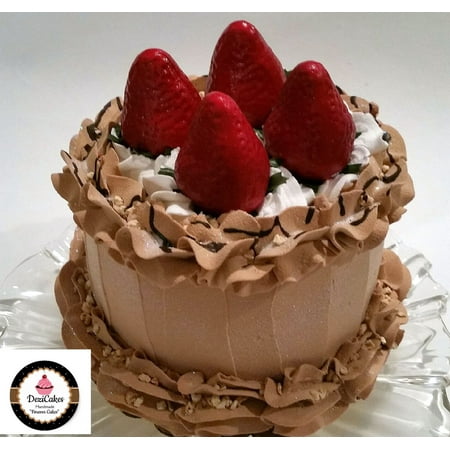 Fake Cake Chocolate Strawberry Mousse Cake 6