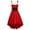 Red, variant on Elegant Off Shoulder Women Party Dress with Lace Up Detail and Asymmetrical High Low Hemline for Festive Holiday Occasions Black XXL