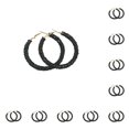 thumbnail image 3 of Jumpingount 1 par de pendientes de cuentas exquisitos redondos universales gotas para los oídos accesorio de moda día de san valentín para Negro/6CM 10Conjunto, 3 of 6