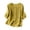 Yellow, variant on Tops for Women 3/4 Sleeve Round Neck Buttons Women Casual Loose Cardigan Shirt Blouse